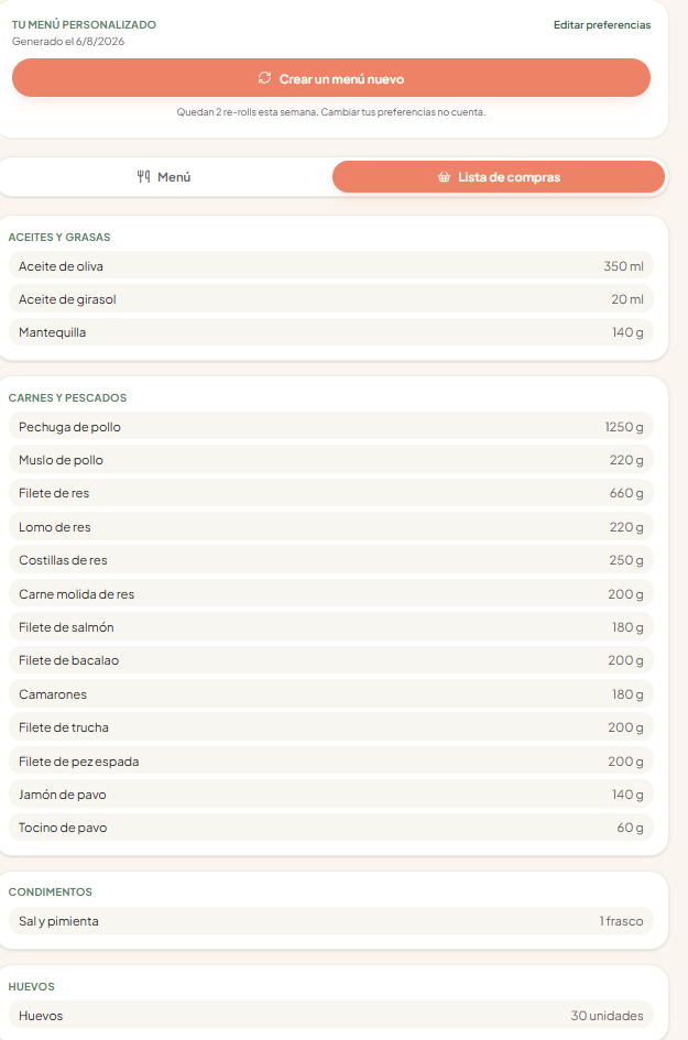 Tu lista de compras automática